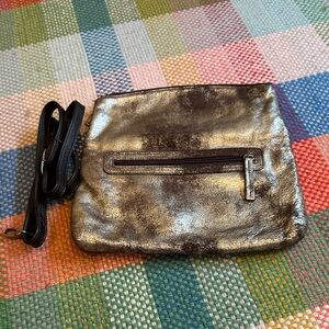 Gleaming Silver Crossbody Bag